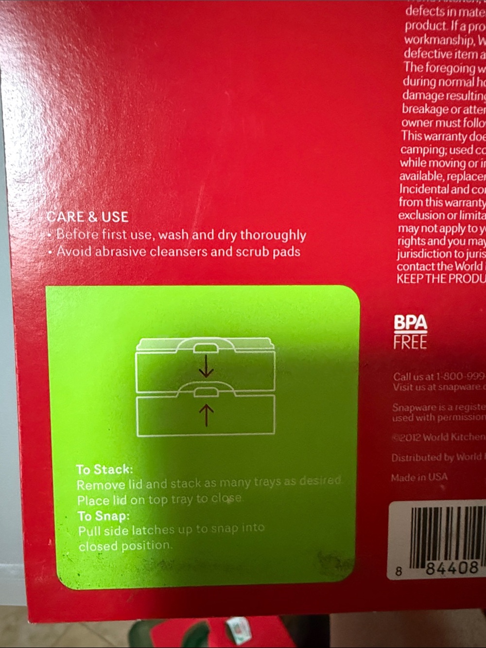 Snap 'N Stack Ribbon Dispenser - Green - Picture 2 of 2